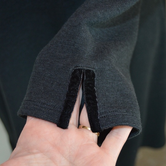 Horny Toad Tomboy Charcoal Grey Faux Wrap Long Sleeve Dress, Medium‎ - Picture 5 of 9